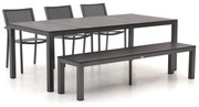 Bellagio Roma/Fidenza 220cm dining tuinset met bank 5-delig stapelbaar