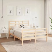 vidaXL Bedframe massief hout 120x190 cm 4FT Small Double