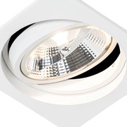 Set van 6 Vierkante inbouwspot wit verstelbaar - Chuck 111 GU10 Binnenverlichting Lamp