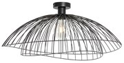 Design plafondlamp zwart met dubbel kap 66cm - Pua Design E27 rond Binnenverlichting Lamp