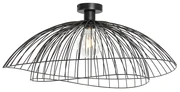 Design plafondlamp zwart met dubbel kap 66cm - Pua Design E27 rond Binnenverlichting Lamp