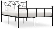 vidaXL Bedframe metaal zwart 160x200 cm