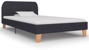 vidaXL Bedframe stof donkergrijs 90x200 cm