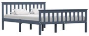 vidaXL Bedframe massief grenenhout grijs 140x200 cm