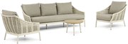 Stoel en Bank Loungeset 5 personen Aluminium/Wicker Taupe  Apple Bee Milou/Montana