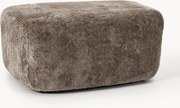 Grote teddy bouclé ottoman Wolke
