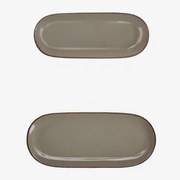 Set Van 2 Ronilena Gres Trays Cederbruin - Bruin - Sklum