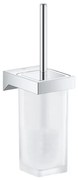 GROHE Selection Cube closetborstelgarnituur m. glazen inzet wandmodel chroom 40857000