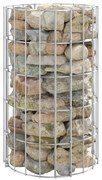 vidaXL Gabion plantenbak rond verhoogd Ø30x50 cm gegalvaniseerd staal