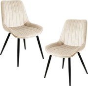 Set 2 Lene Fluwelen Stoelen