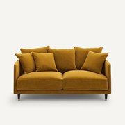 3-zits compacte fluwelen bank, Lazare