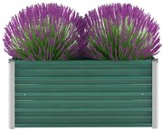 vidaXL Plantenbak verhoogd 100x40x45 cm gegalvaniseerd staal groen