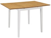 vidaXL Eettafel verlengbaar (80-120)x80x74 cm MDF wit