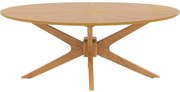 Goossens Basic Salontafel Sanoa ovaal, hout eiken blank, modern design, 120 x 45 x 70 cm