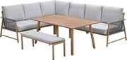 Garden Impressions Hannie lounge dining set 6-delig - light teak look
