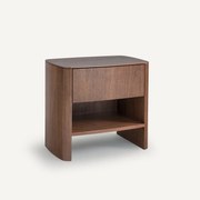 Nachtkastje in noten- of eikenfineer, Wilg