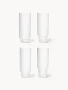 Mondgeblazen longdrinkglazen Ripple met groefreliëf, 4-delig