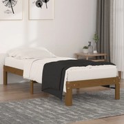 vidaXL Bedframe massief hout honingbruin 75x190 cm 2FT6 small single