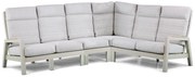 Hoek loungeset 6 personen Aluminium Taupe Lifestyle Garden Furniture Evora
