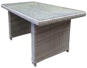 Bilbao lounge-diningtafel 140x80xH70 cm wit grijs