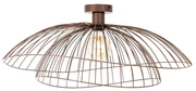 Smart plafondlamp brons met dubbele kap 45cm incl. Wifi G95 - Pua Design E27 rond Binnenverlichting Lamp