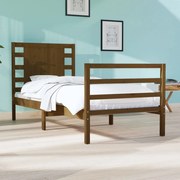 vidaXL Bedframe massief hout honingbruin 75x190 cm 2FT6 Small Single