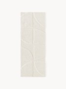 Pluizige hoogpolige loper Jade met verhoogd hoog-laag structuur