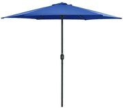 vidaXL Parasol met aluminium paal 270x246 cm azuurblauw