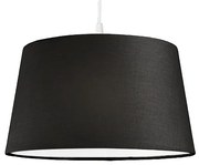 Moderne hanglamp wit met zwarte kap 45 cm - Pendel