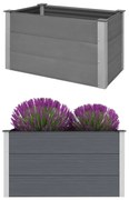 vidaXL Plantenbak verhoogd 100x50x54 cm HKC grijs