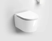 Clou InBe randloos toilet keramiek met softclose zitting wit glans