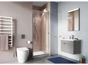 Crosswater Clear 6 draaideur infold 90x195cm zilver profiel helder glas CAIDSC0900