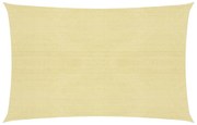 vidaXL Zonnezeil 160 g/m² 3x4,5 m HDPE beige