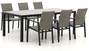 Manifesto Villongo/Fidenza 220cm dining tuinset 7-delig stapelbaar