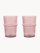 Mondgeblazen waterglazen Boya, 2 stuks