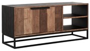 DTP Home Cosmo Tv-meubel Zwart Teak Klein - 125x40x55cm.