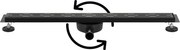 Saqu Twist Drain complete douchegoot inclusief rooster 80cm zwart