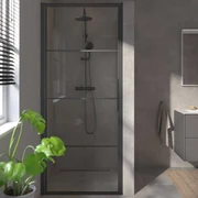 Saqu Devine industriële draaideur met omkeerbare draairichting 90x210cm mat zwart