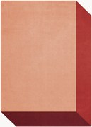 Handgeweven laagpolig wollen vloerkleed Tekla Box