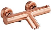 Saniclear Copper thermostatische opbouw badkraan geborsteld koper