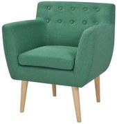 vidaXL Fauteuil stof groen