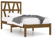 vidaXL Bedframe massief grenenhout honingbruin 100x200 cm