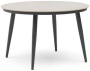Dining Tuintafel rond 120 cm rond Aluminium Grijs Vienna