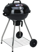 Vaggan Houtskoolbarbecue op wielen 45 cm zwart