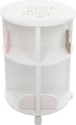Atmosphera Kids Kinderboekenkast - Ronde vorm op wielen - Roze - 40 x 40 x 59 cm