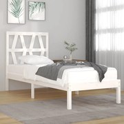 vidaXL Bedframe massief grenenhout wit 90x190 cm 3FT Single