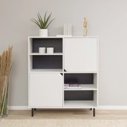 Tenzo Corner Scandinavische Wandkast Wit - 118x43x137cm.