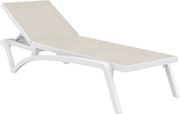 Siesta Exclusive Ligbed - Pacific - Wit - Taupe - Stapelbaar - Verstelbaar - Siesta