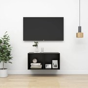 vidaXL Tv-wandmeubel 37x37x72 cm spaanplaat zwart