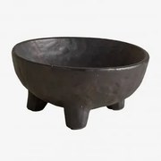 Decoratieve Keramische Kom Pavarisa Zwart - Sklum